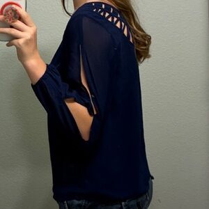 Women's Navy Blue Top